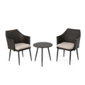 Kenneth - 3 Pieces Chat Set Outdoor Furniture - Brown Multi
