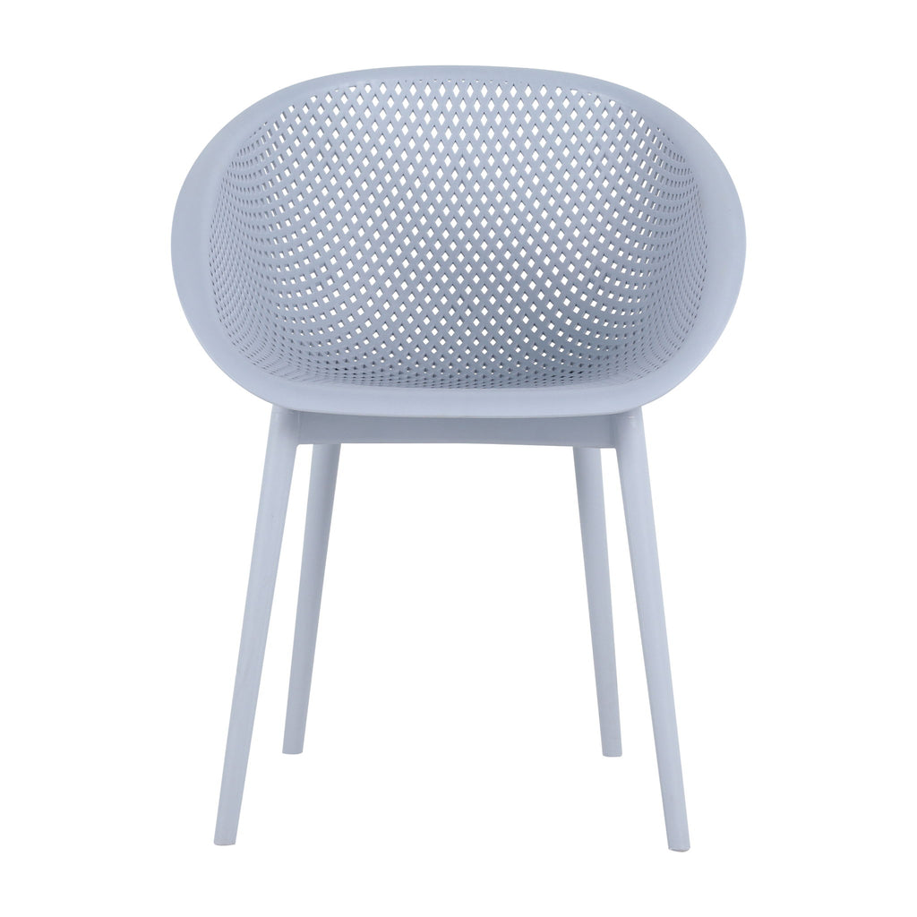 2 Piece Durable Single Chair With Hollow Out Design