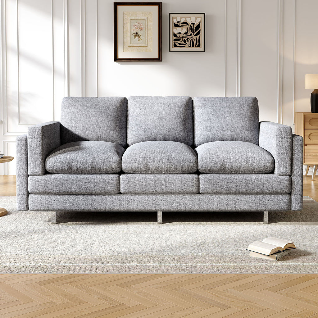 3 Seater Sofa With Dual Layer Seat Cushions