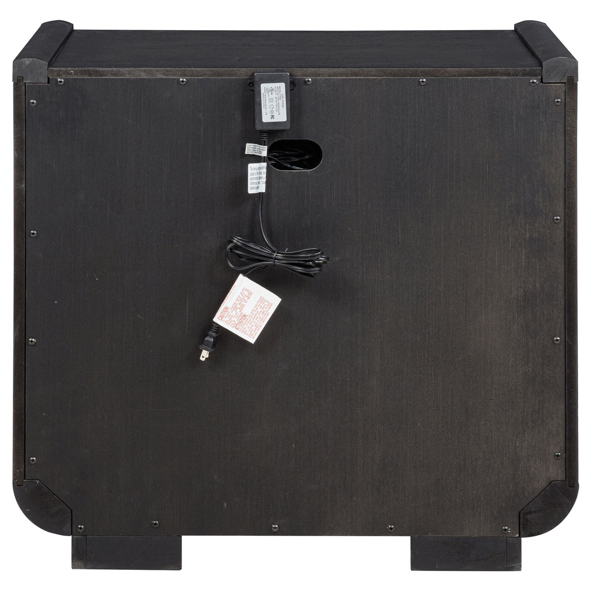 Bangor - 2 Drawer LED Nightstand With USB - Black