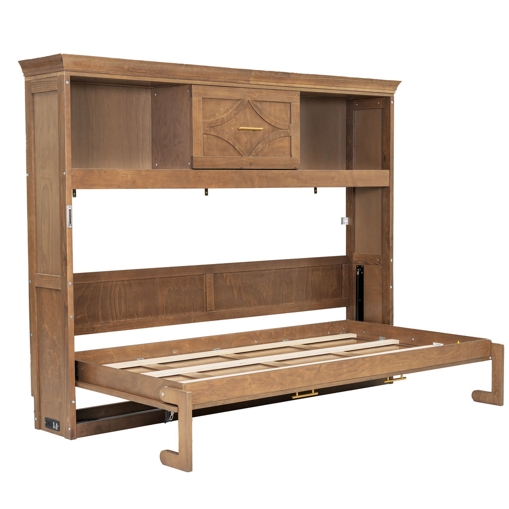 Murphy Bed With Charging Station And Drawer