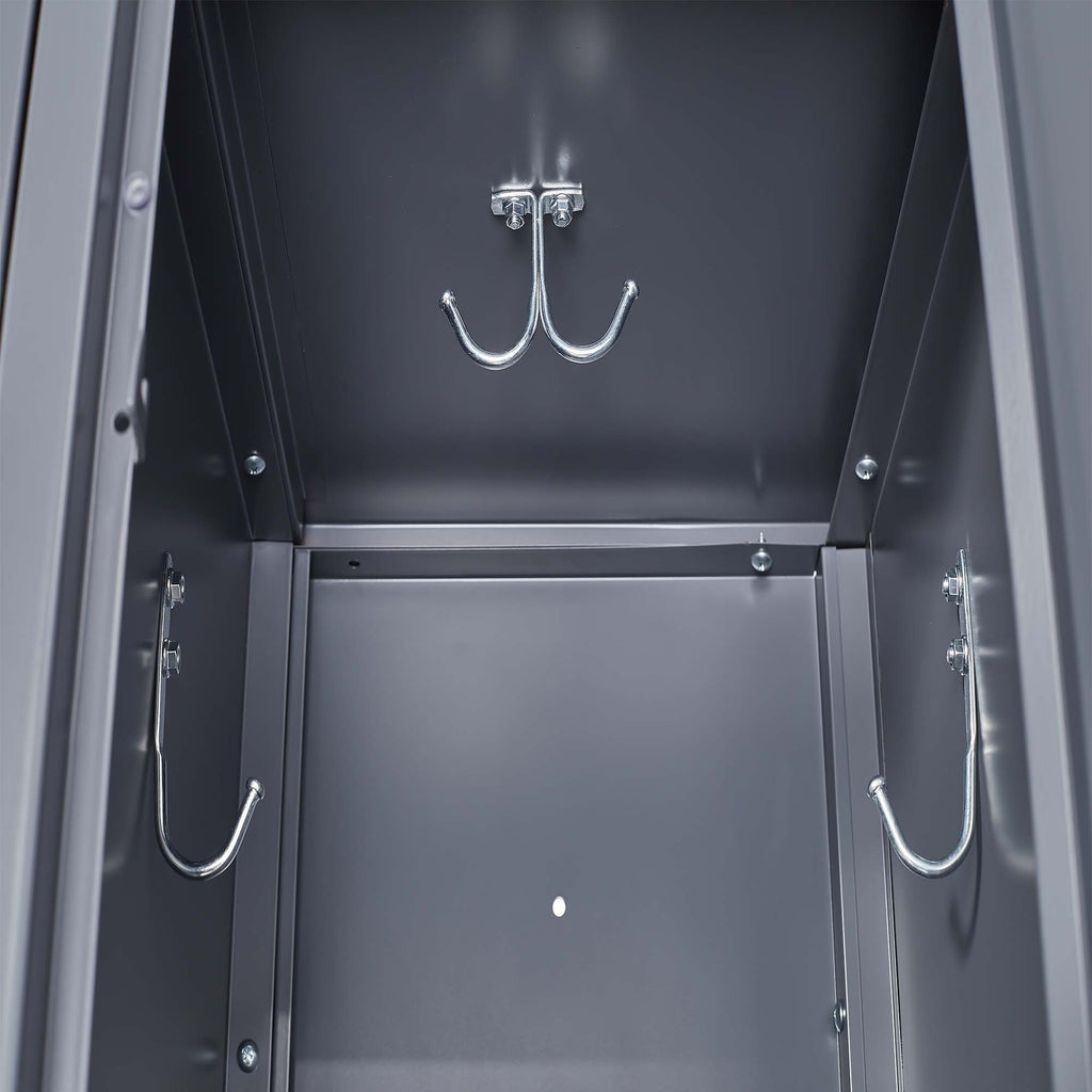 6 Door Lockers With Lock For Employees, Storage Cabinet For Home, Gym, Office, School, Garage - Gray