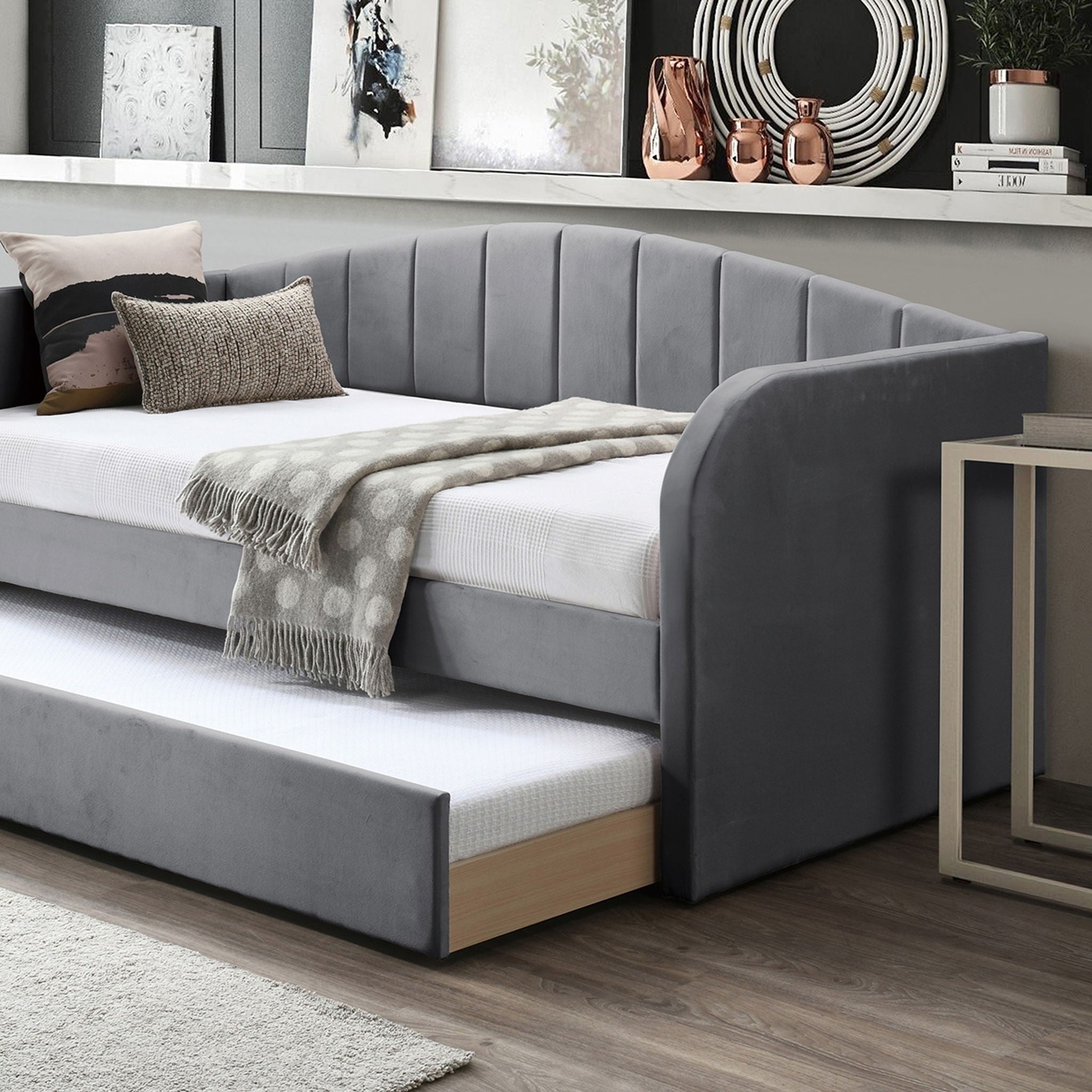 Modern Day Bed Trundle With Slat Support