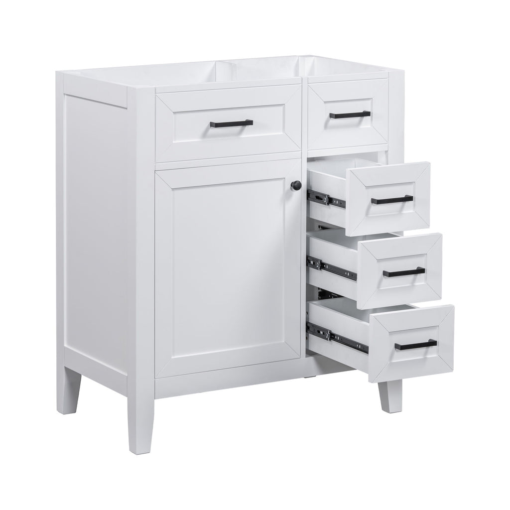 Modern Bathroom Vanity Base Only With Drawers, Freestanding Design