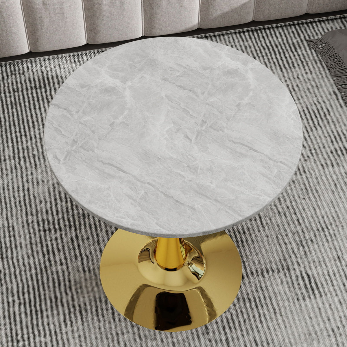 Coffee Table With Round Top For Living Rooms - Golden