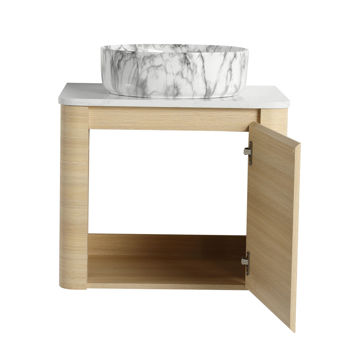 Mounted Bathroom Vanity & Art Sink & 2 Soft Close Doors