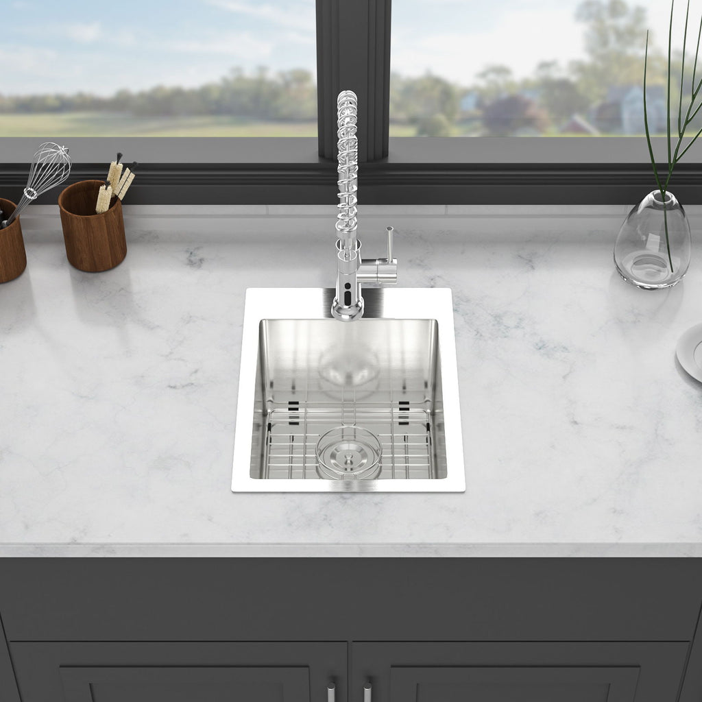 Stainless Steel Drop In Kitchen Sink, Topmount