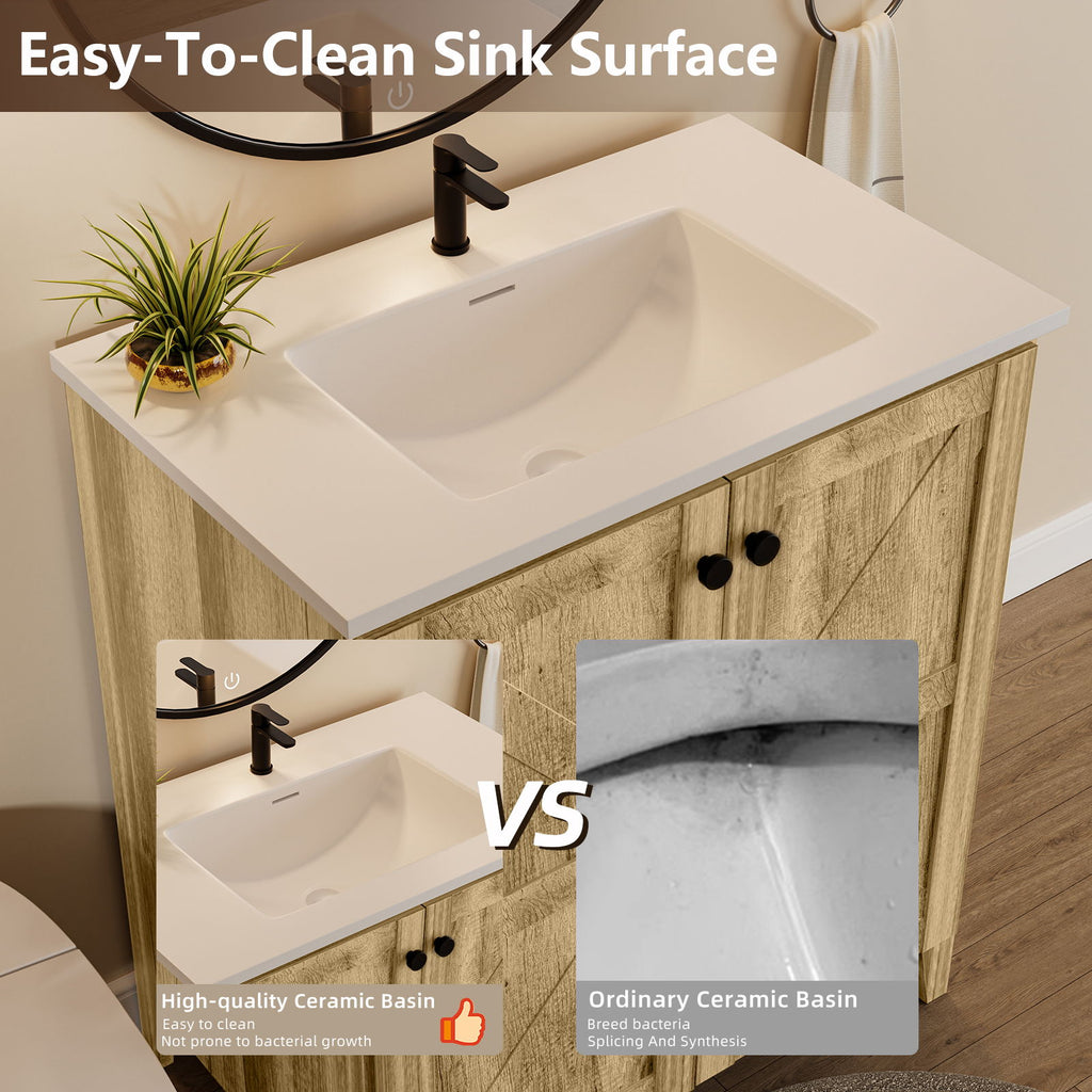 Folding Floor Cabinet With Sink - Antique Gray