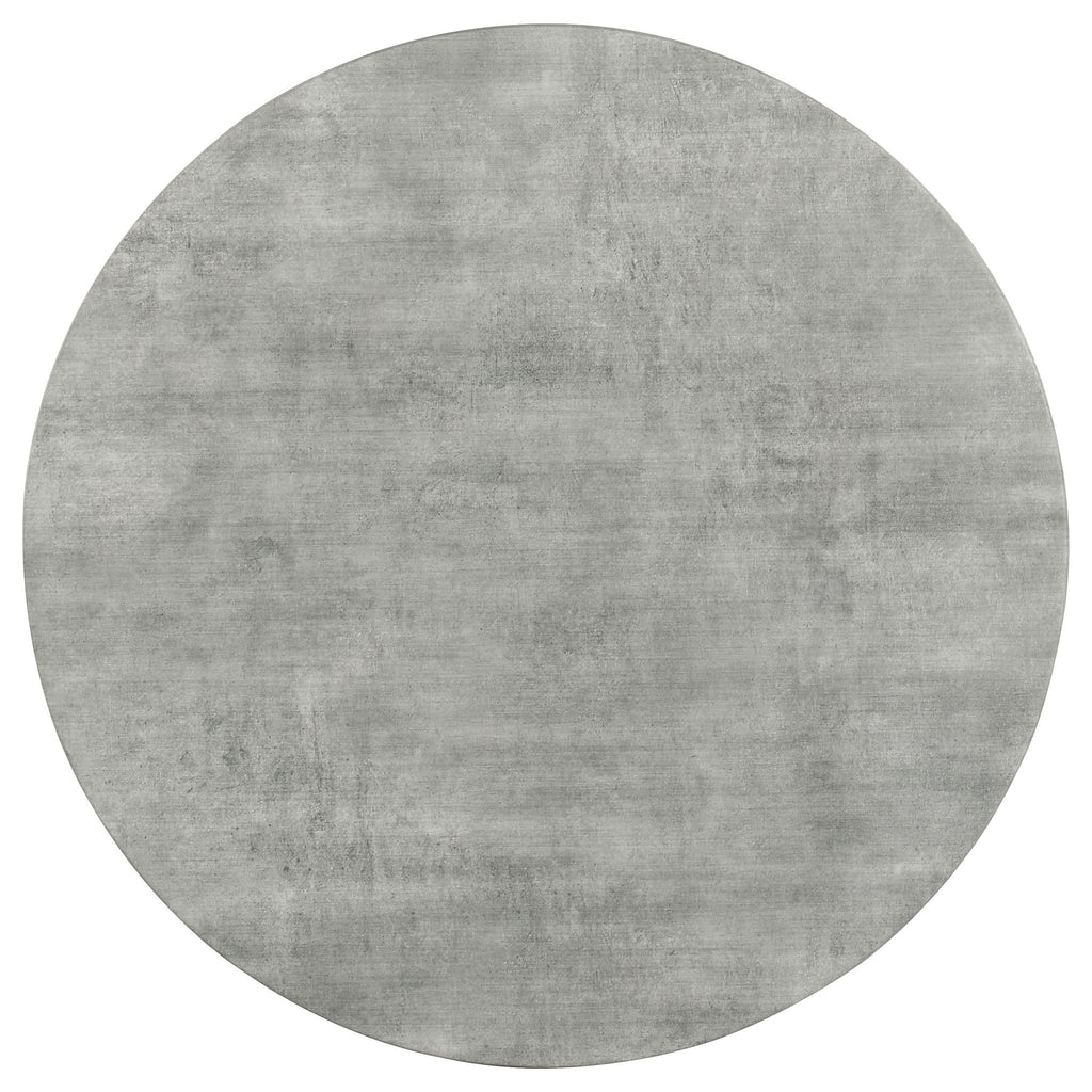 Vellux - 5 Piece Round Dining Table Set With Concrete Top Upholstered Chairs - Gunmetal