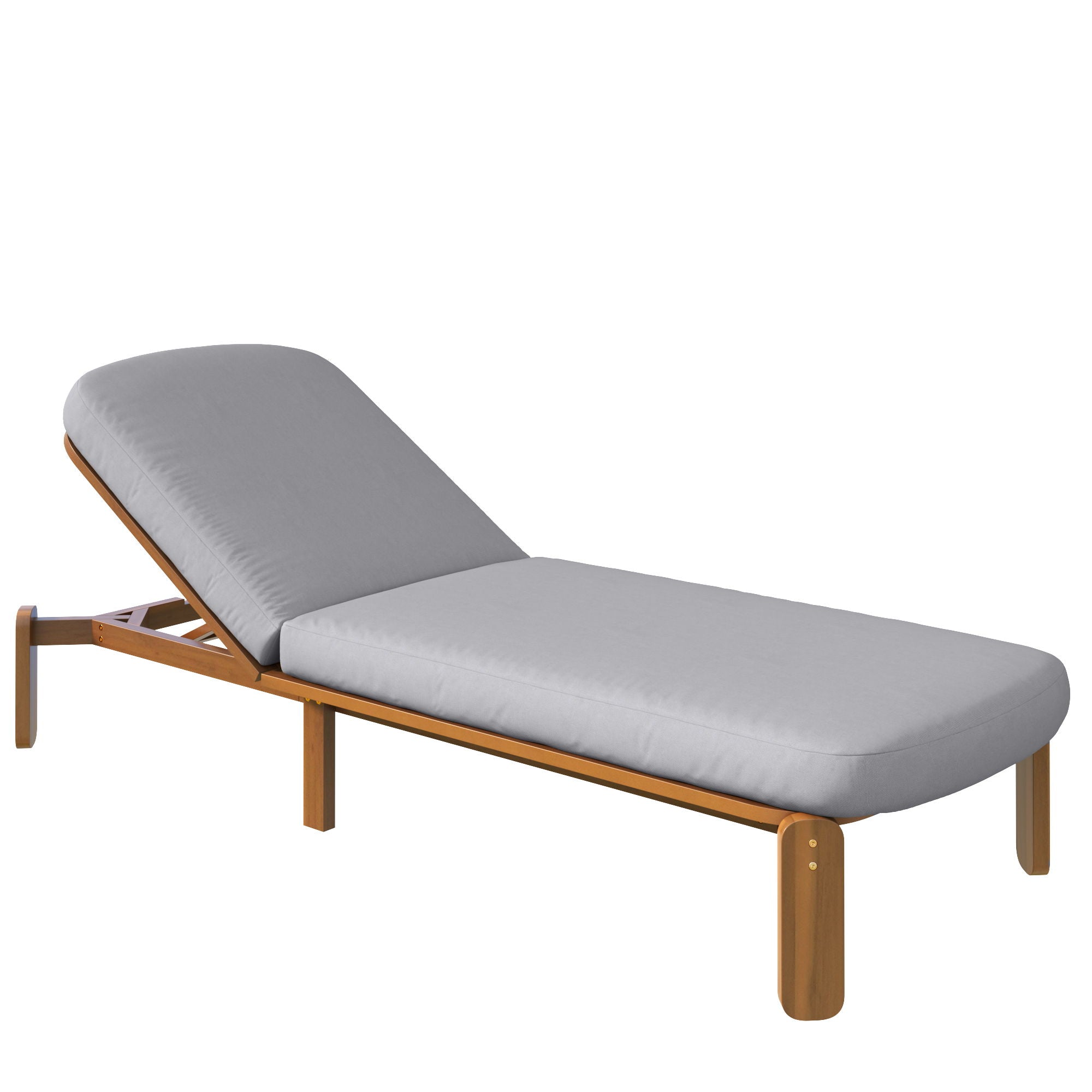 Outdoor Chaise Lounge With Adjustable Backrest