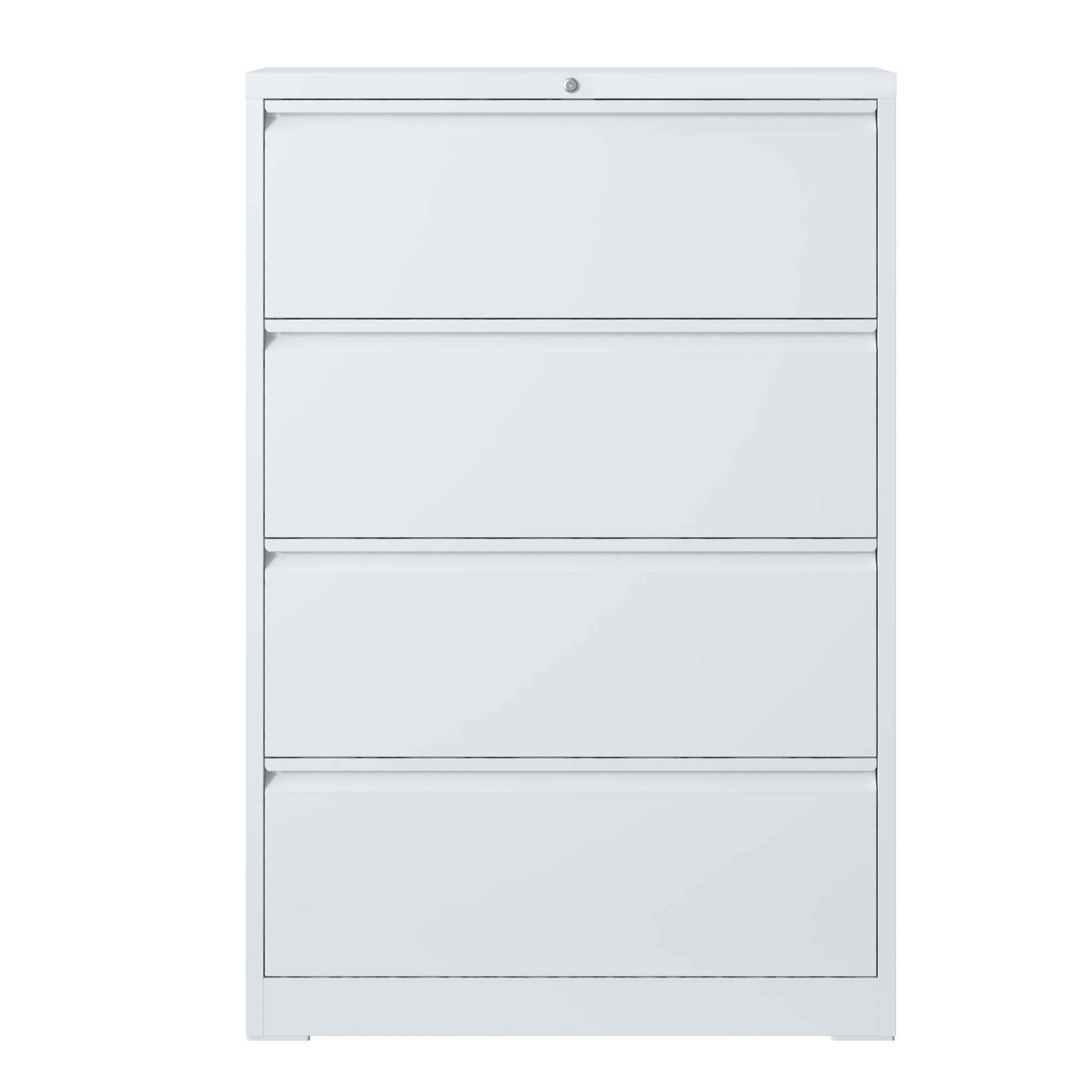Lateral File Cabinet, Locking Heavy Duty, Anti-Tip Safety Interlock, Vertical Storage For Letter/Legal/A4 Files