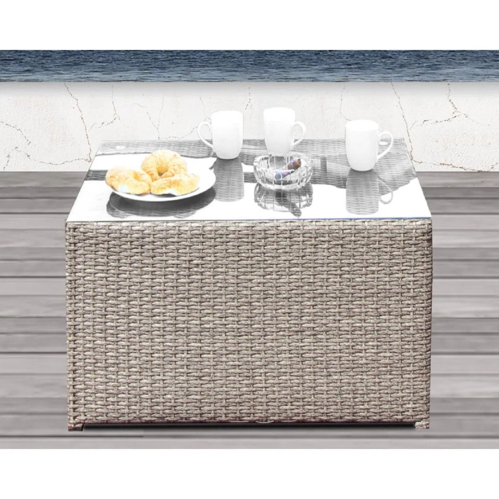 Comfortable Modern Patio Rattan Sectional Set With Cushions