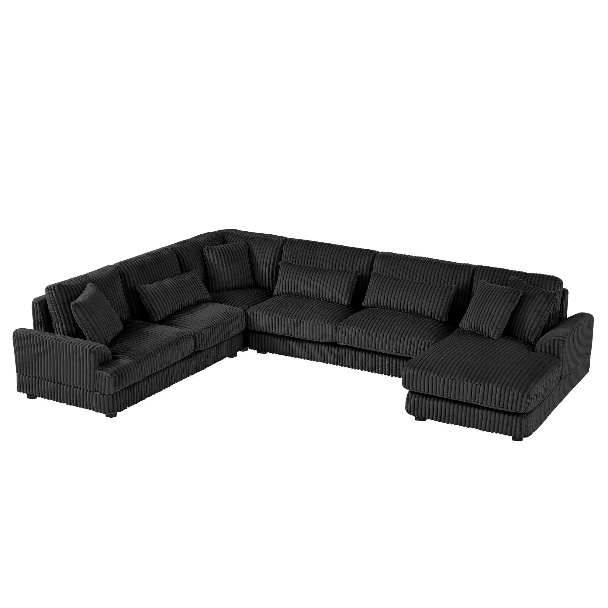 Oversized Sectional Sofa U - Shaped Sofa Couch Modern Sofa Upholstered In Soft With A Chaise Lounge For Living Room