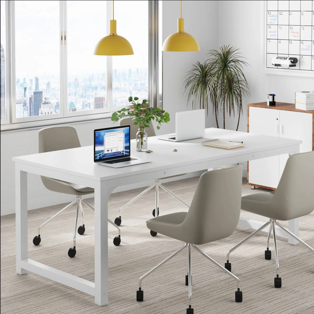Executive Office Desk, Large Modern Computer Workstation