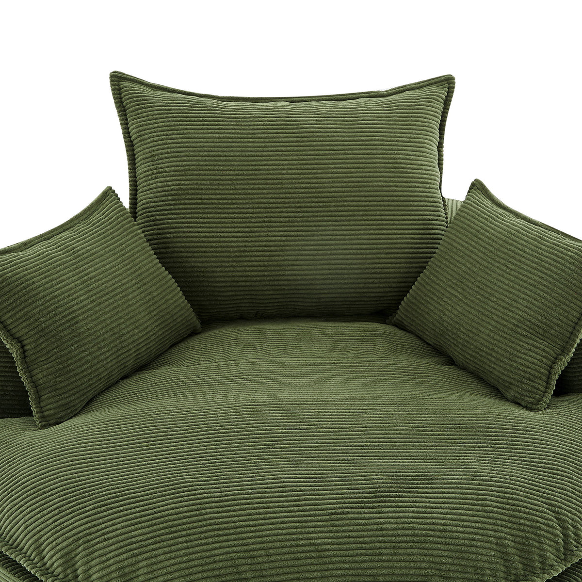 360° Swivel Accent Barrel Chair With Dual Layer Cushion And 3 Removable Pillows