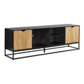 TV Stand, Storage Cabinet With Open And Closed Shelves, Console For Living Room - Black