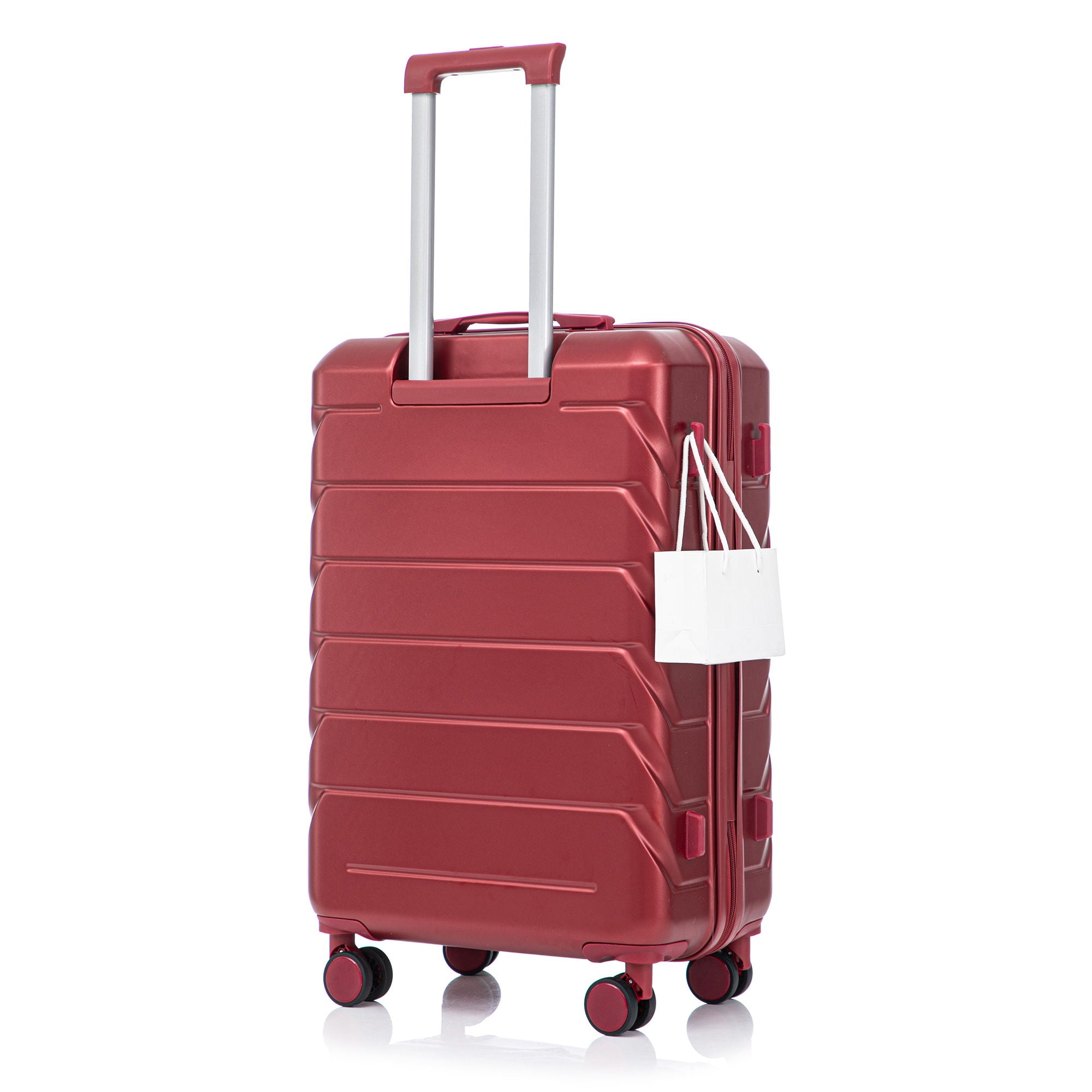 Hard Shell Luggage With Scratch Resistant Surface, 4 Wheels, Combination Lock & Side Hooks