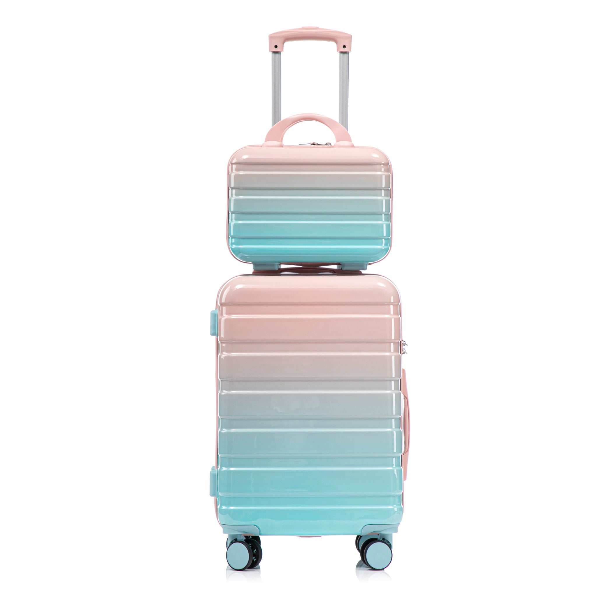 Luggage Set 14" / 20" With Combination Lock And Cosmetic Case