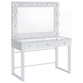 Trevor - 3 Drawer Makeup Vanity Table With Mirror - Chrome