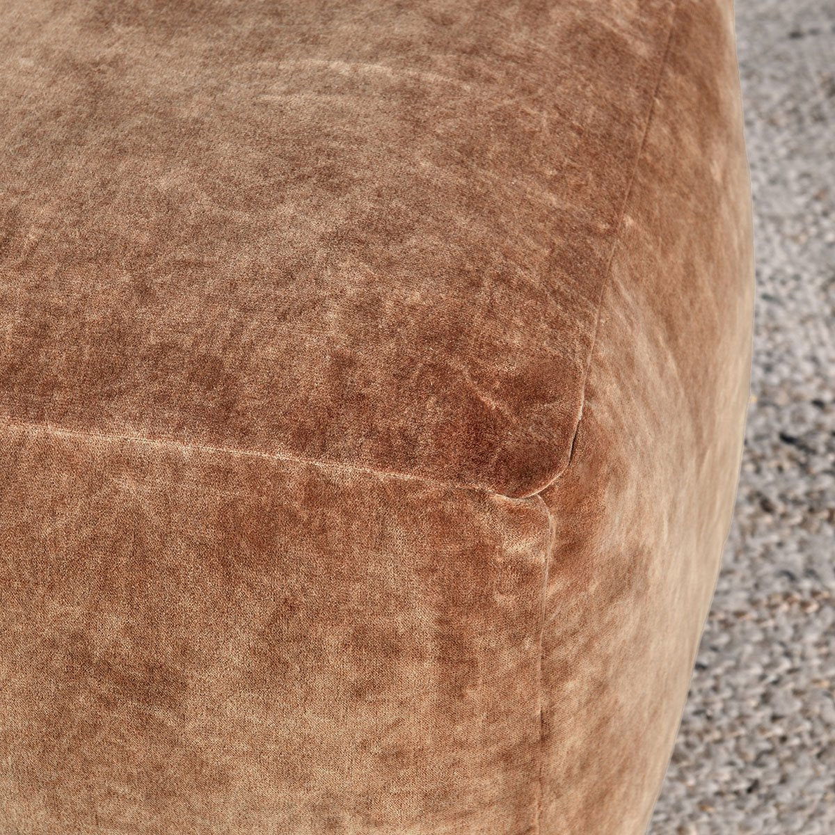 Heirloom - Velvet Pouf - Hazel