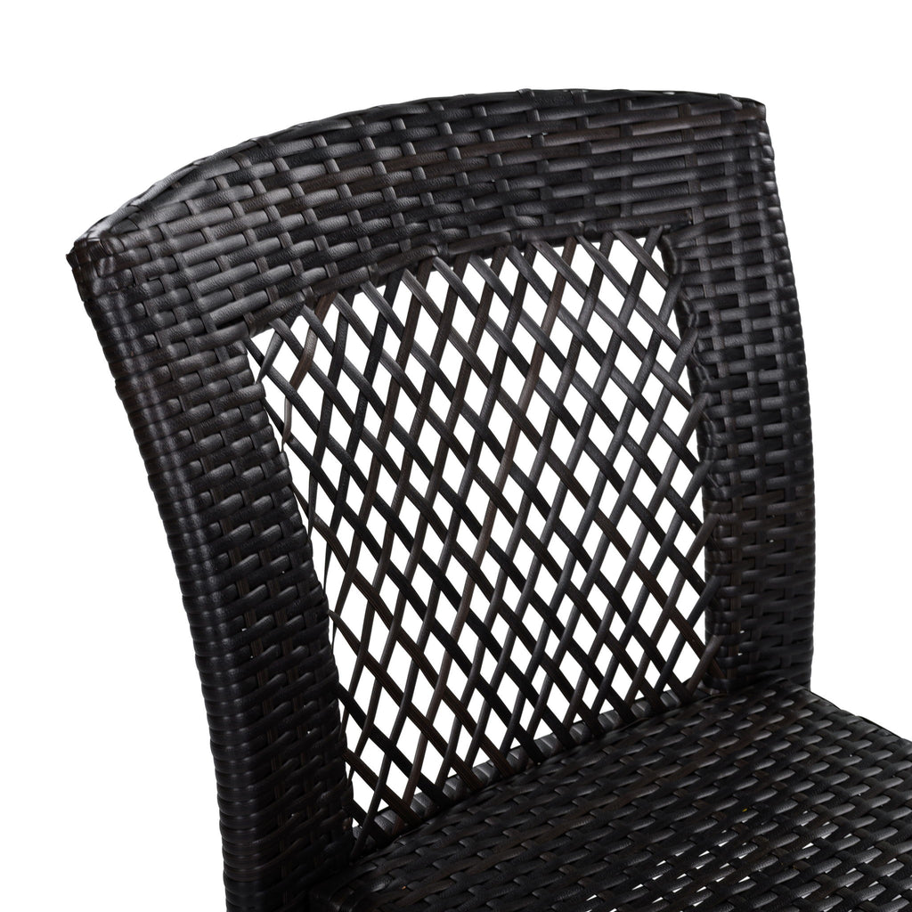5 Piece Patio Dining Set With Chairs, Outdoor Furniture - Brown Multi / Light Teak