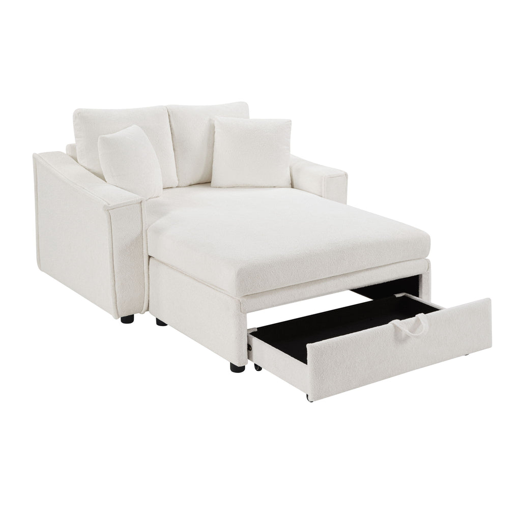 Modern Chaise Sofa With Hidden Storage For Living Room