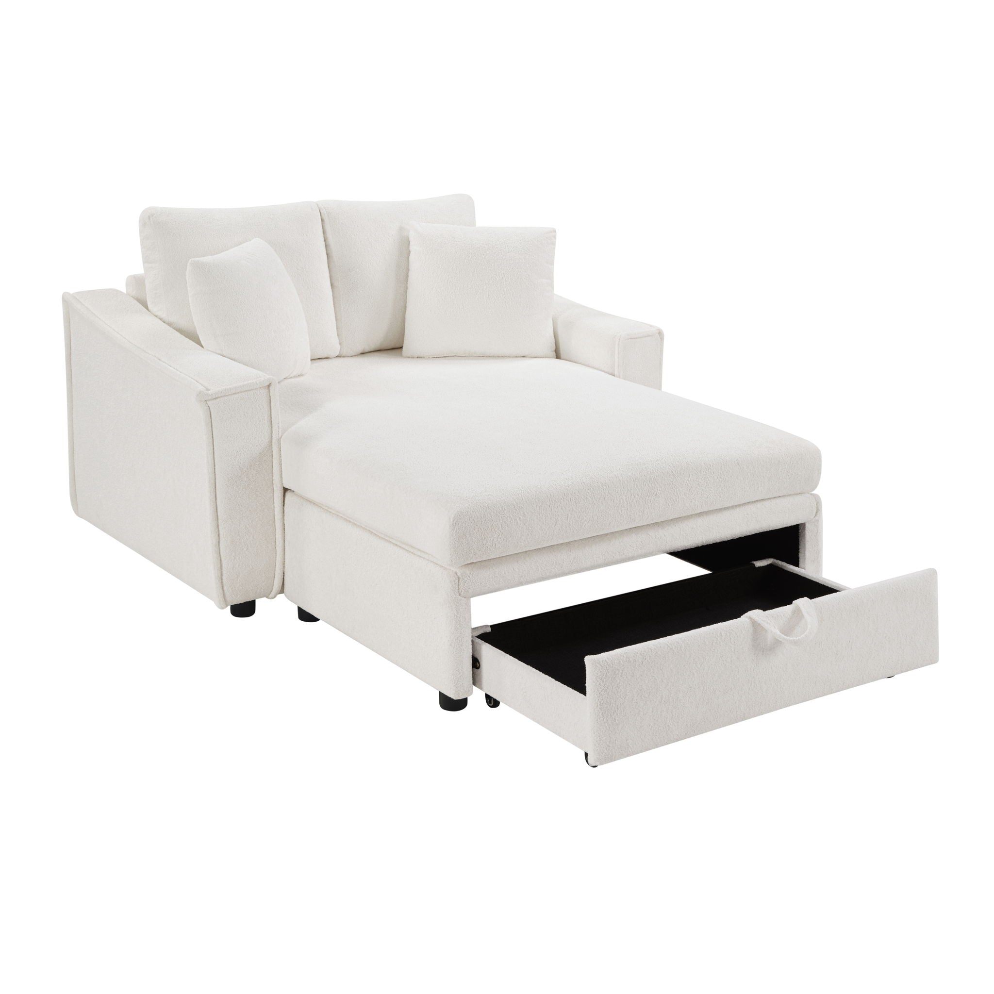 Modern Chaise Sofa With Hidden Storage For Living Room