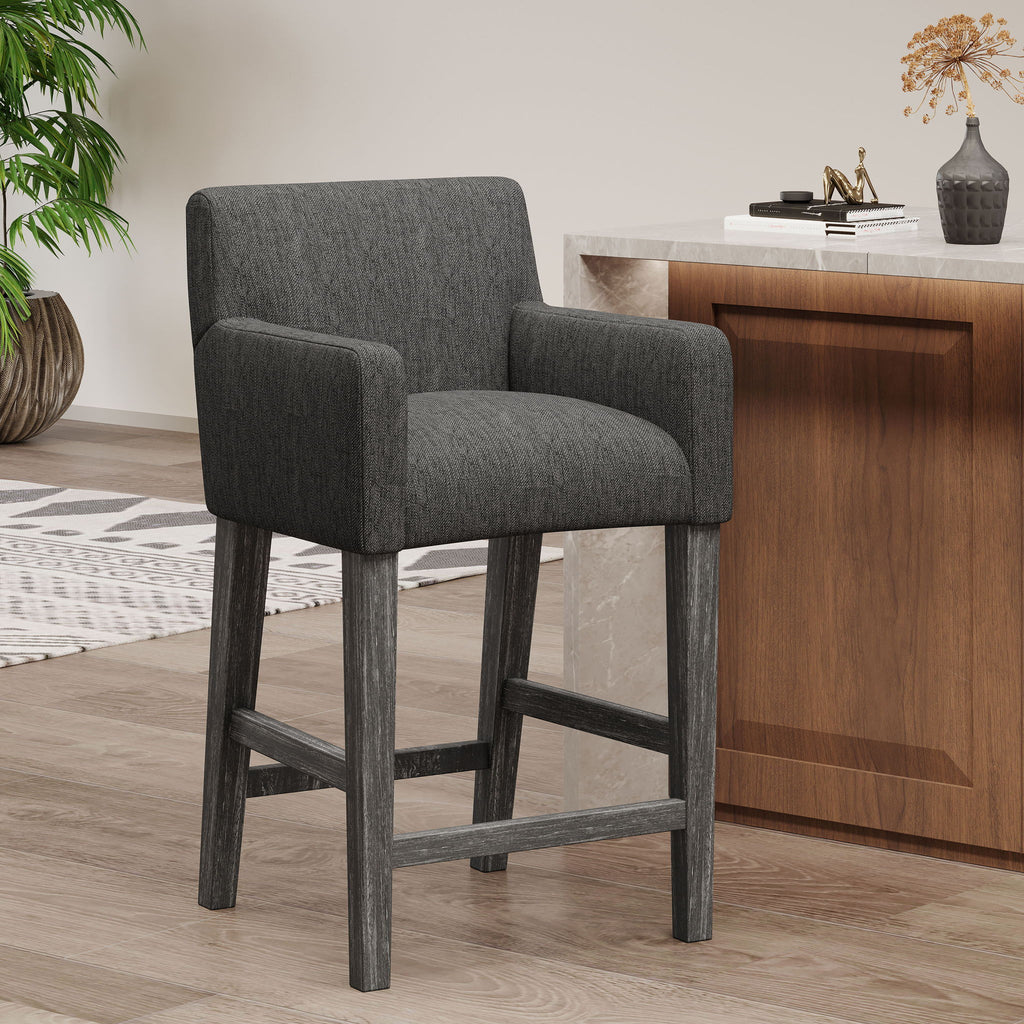 Serenitia - Upholstered Counter Chair With Straight Arm