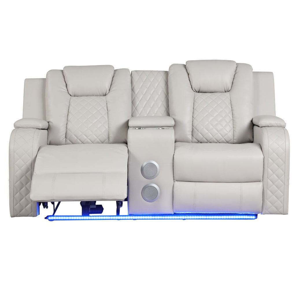 Benz - LED & Power Recliner With Adjustable Headrests And Ambient LED Lighting