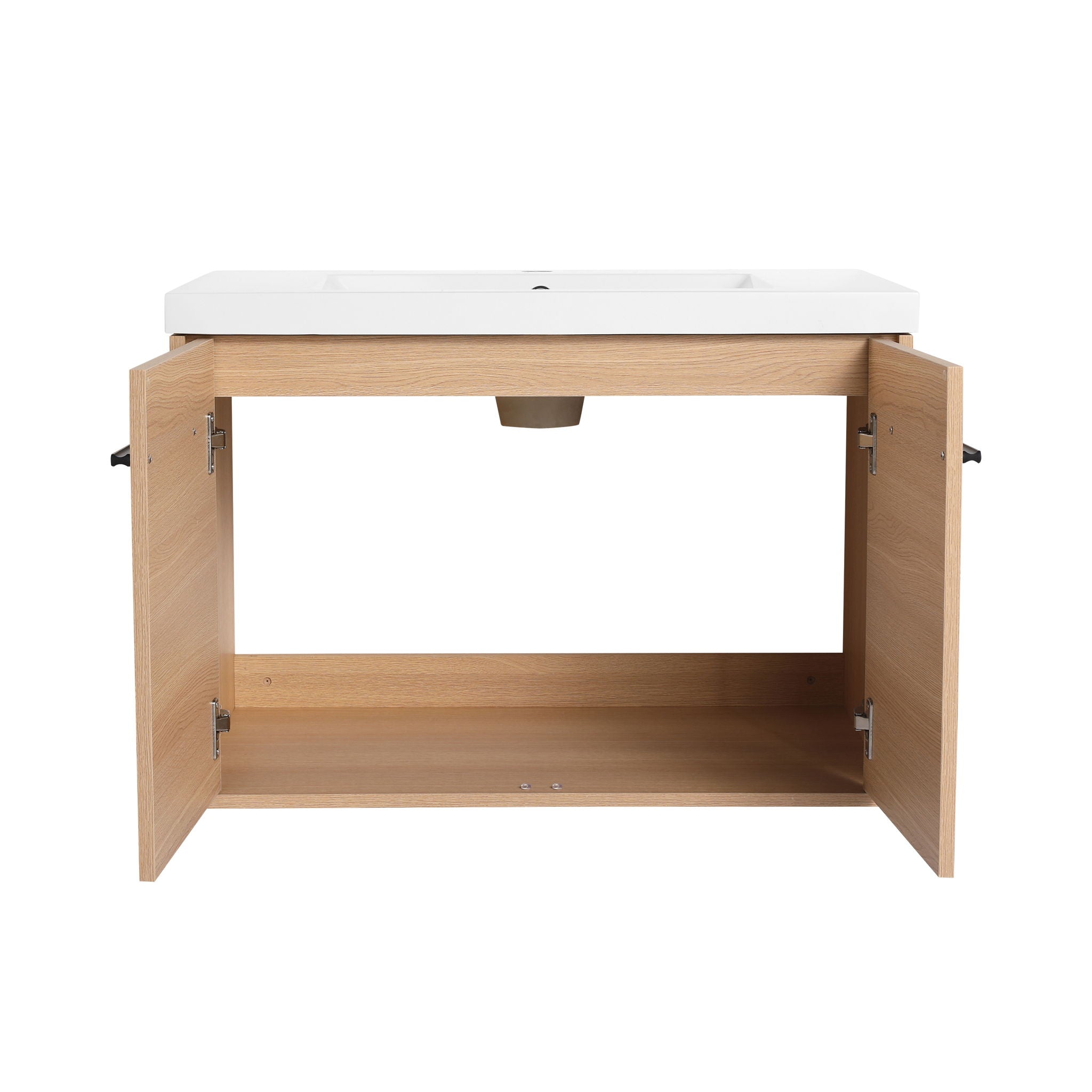Bathroom Vanity Set With Resin Countertop Sink, 2 Doors