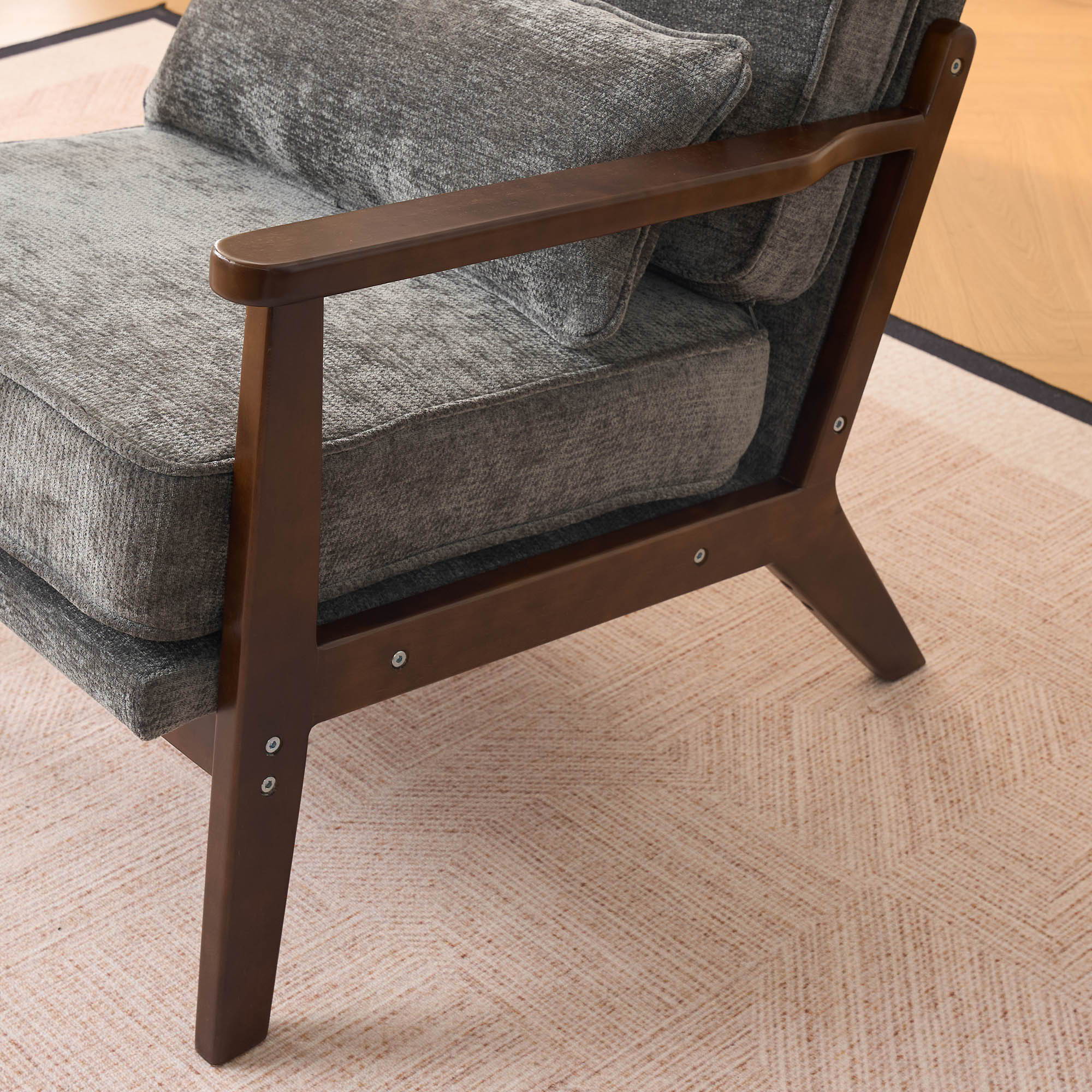 Living Room Chair With Lumbar Pillow