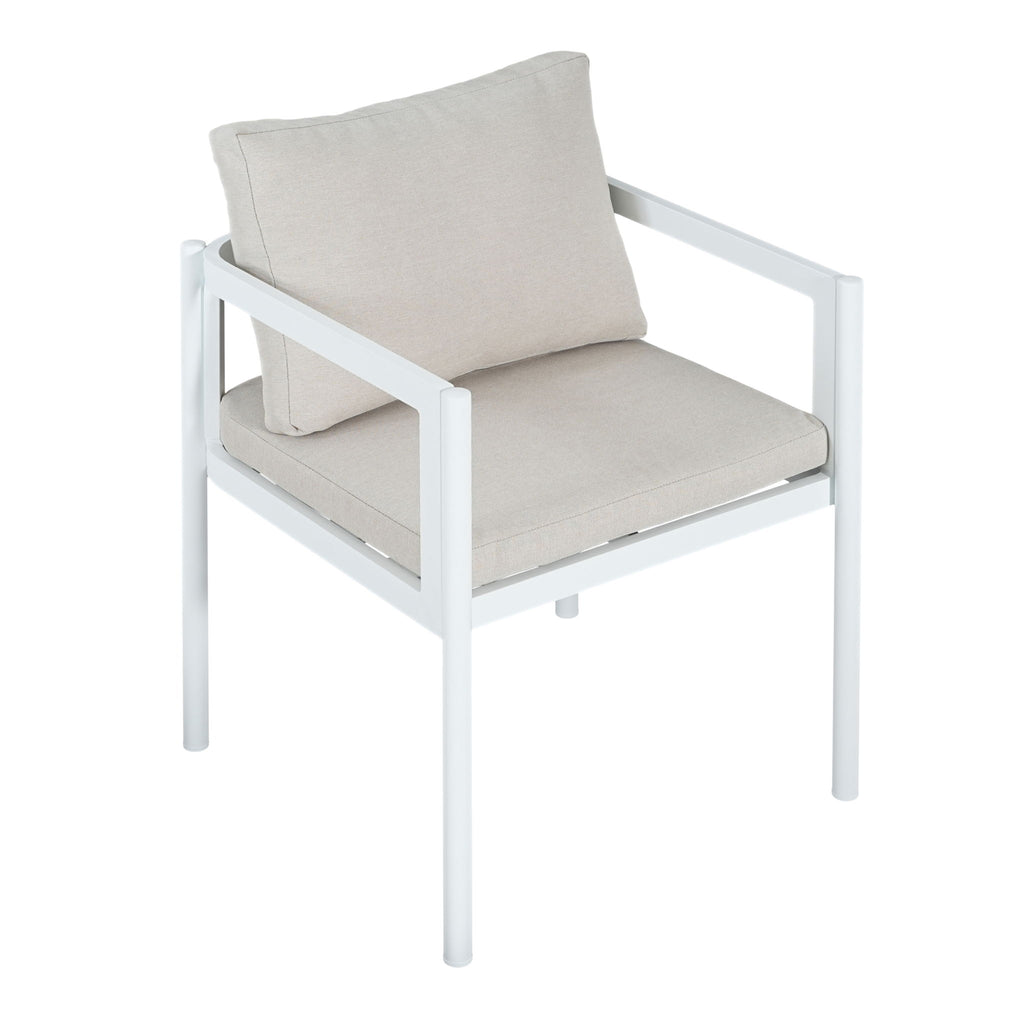 All-Weather Outdoor Dining Chair (Set of 2) - Beige / White