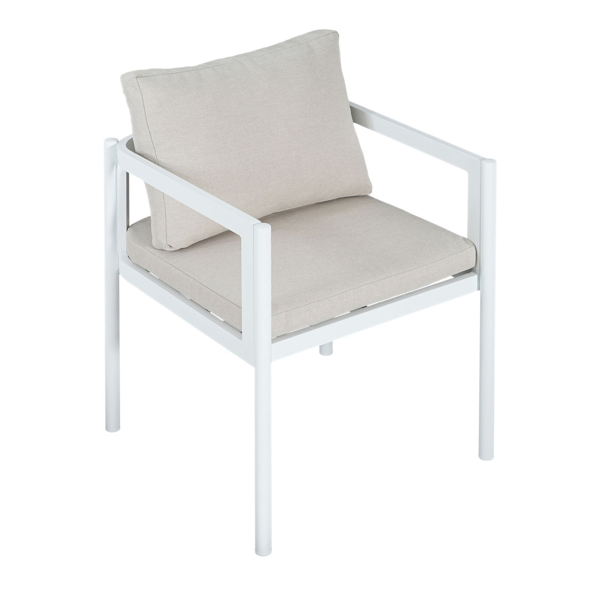 All-Weather Outdoor Dining Chair (Set of 2) - Beige / White