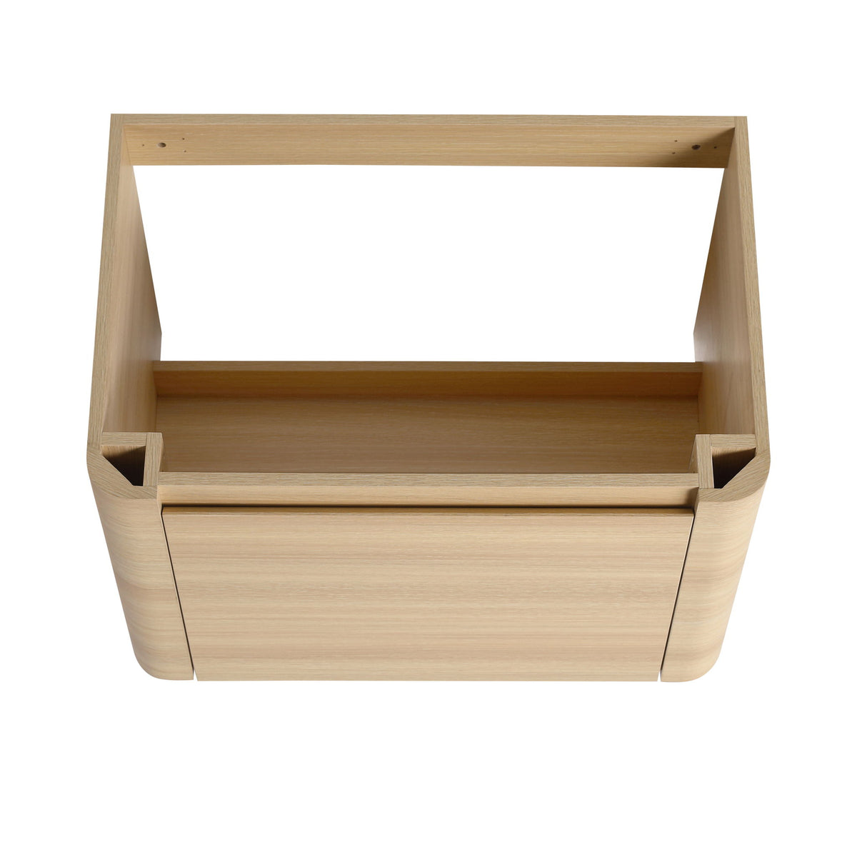 Wall Mounted Bathroom Vanity With Sink And Storage Shelves, Soft Close Doors
