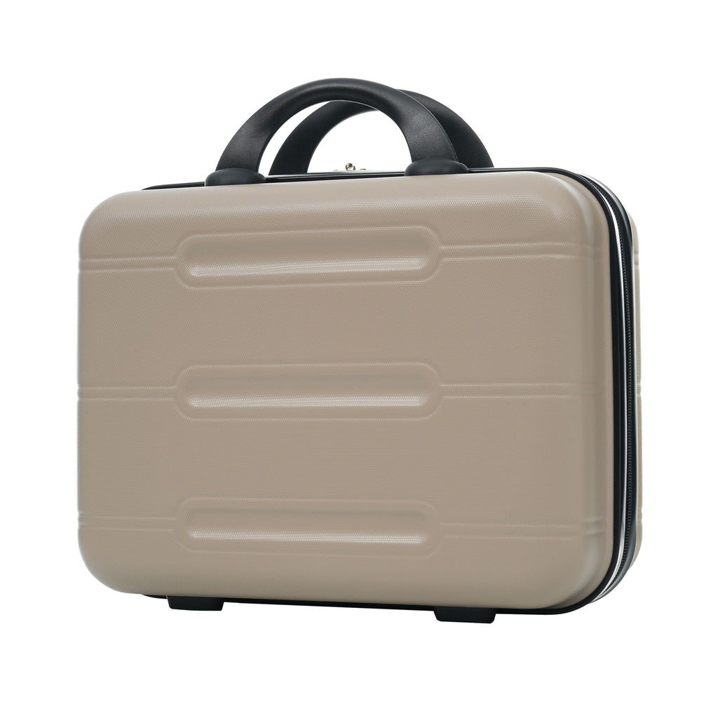 6 Piece Lightweight Hardshell Luggage Set With Double Spinner Wheels, Password Lock