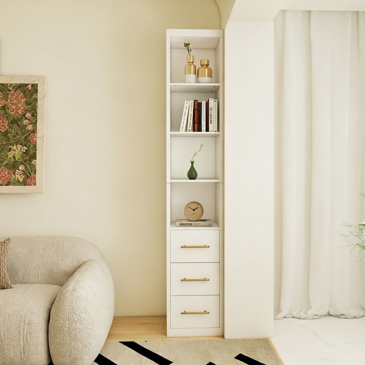 Tall Storage Cabinet With Drawers And Shelves