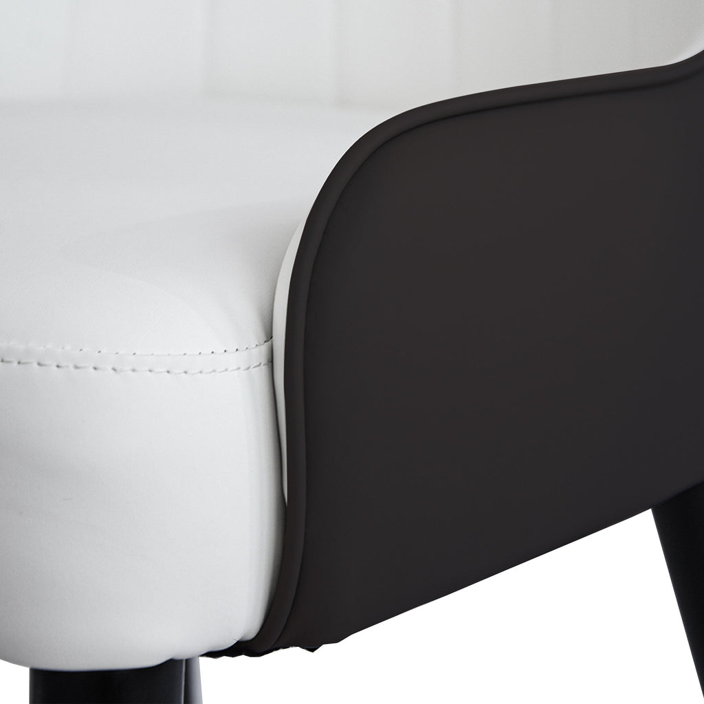 Modern Sponge-Filled Dining Chair, Solid Wood Metal Legs, Suitable For Restaurants, Living Rooms And Rooms (Set of 2)