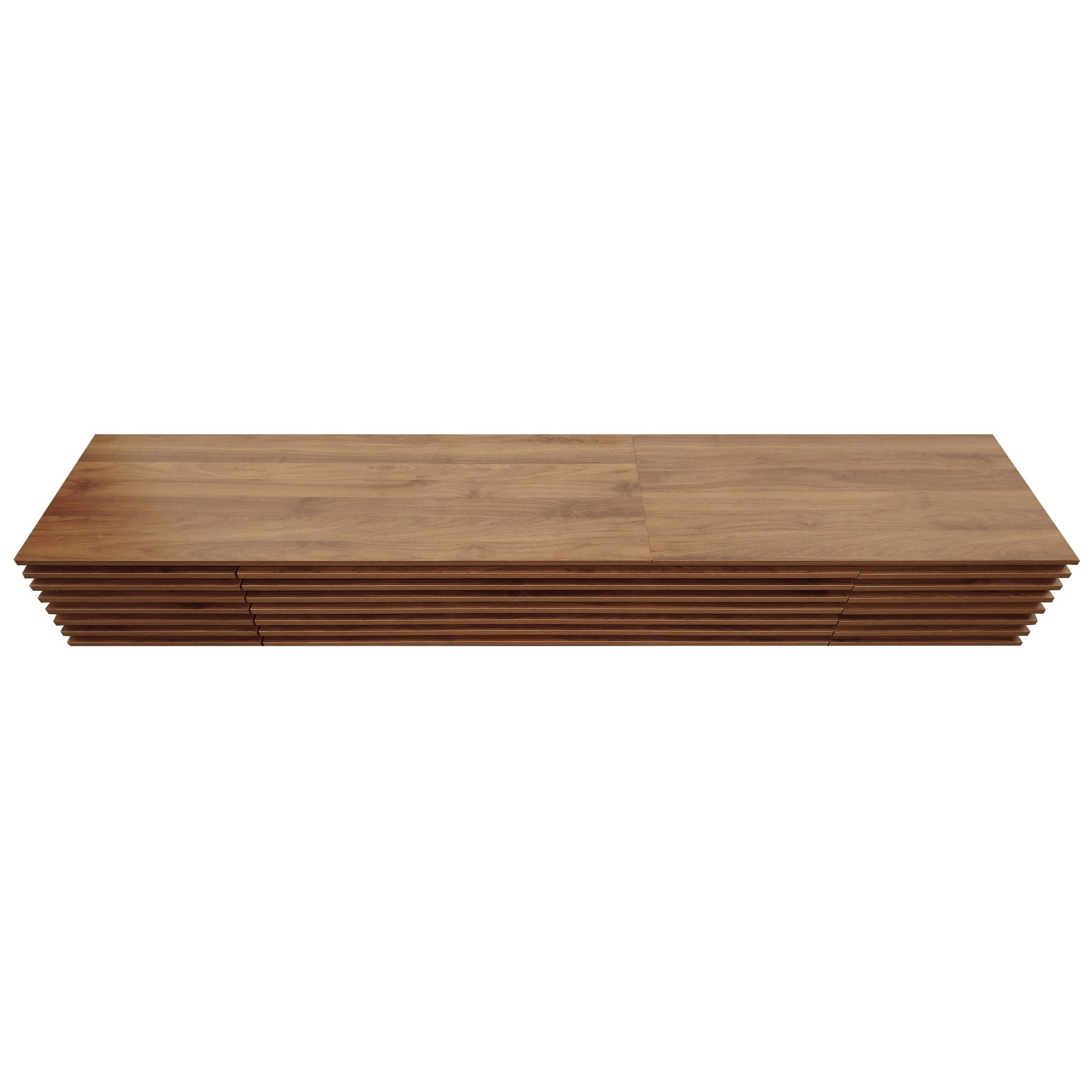 TV Stand, Entertainment Center With Cable Management And Soft Closing Hinges - Walnut