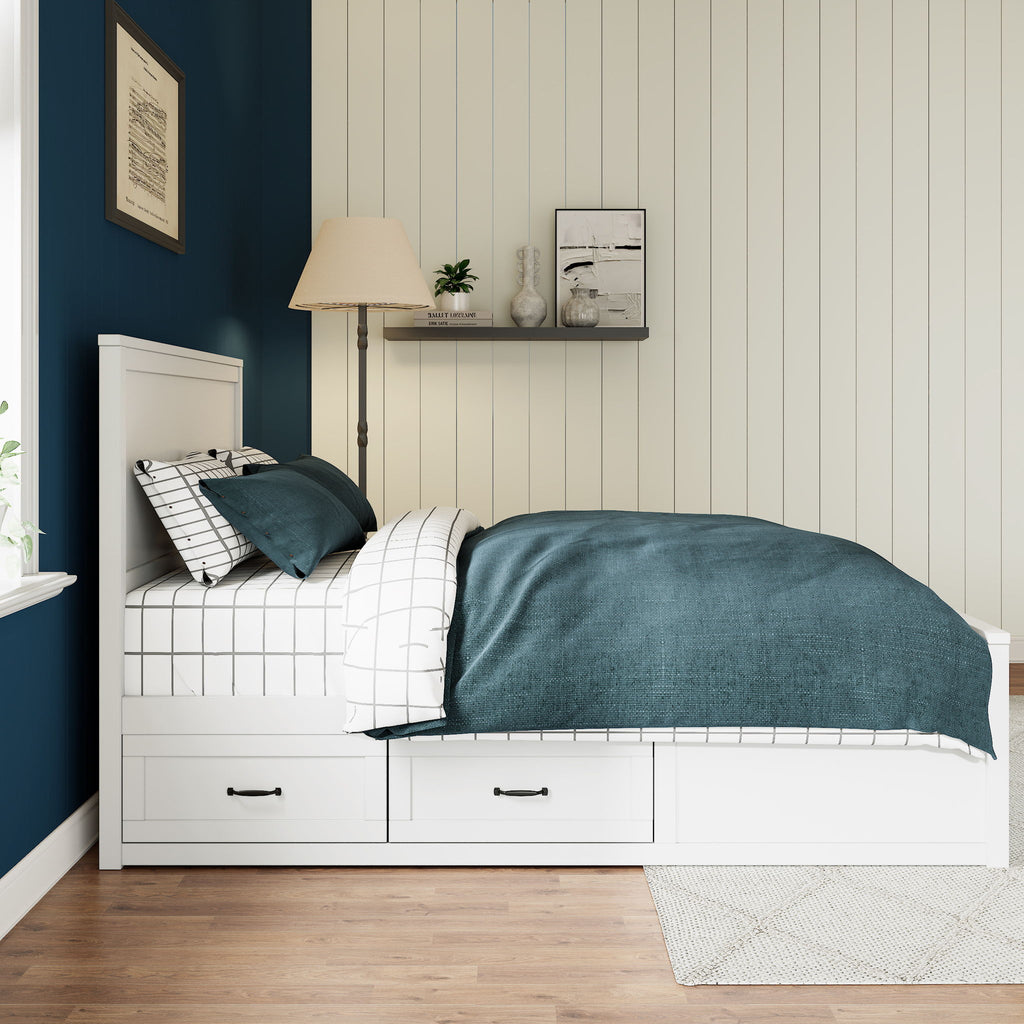 Modern Storage Platform Bed Frame With 6 Drawers