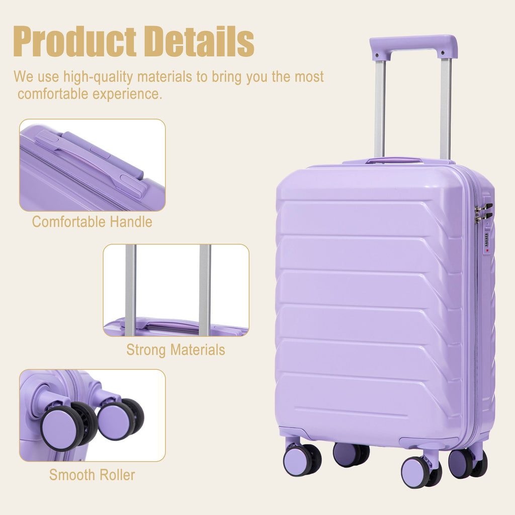 Hard Shell Travel Luggage With Scratch Resistant Surface