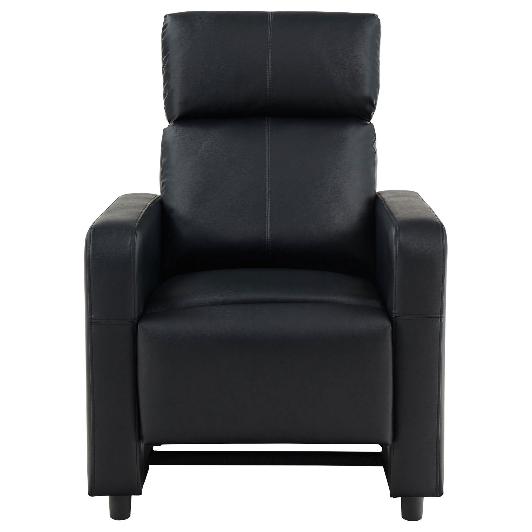 Warren - 3 Seater Home Theater With 2 Wedge Consoles Recliners - Black