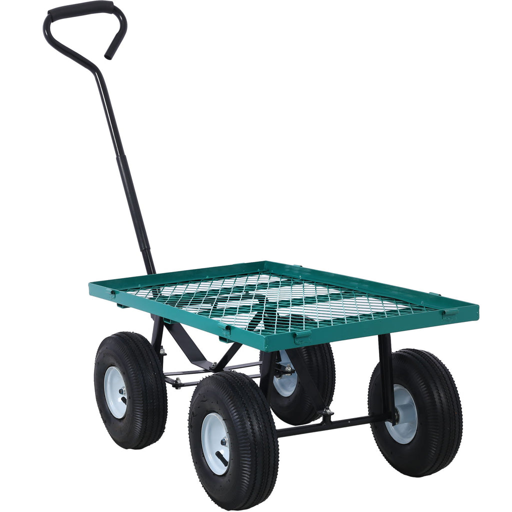 Heavy Duty Steel Garden Cart With Sides