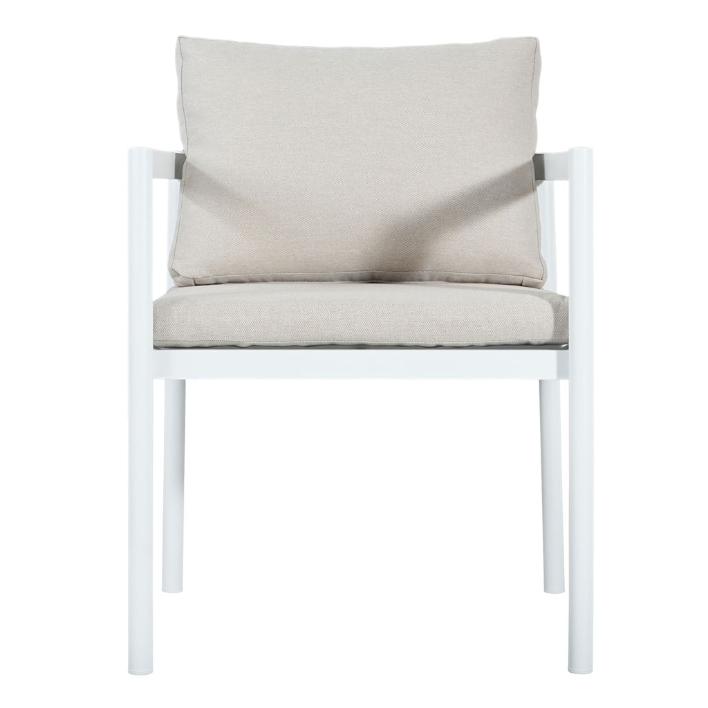 All-Weather Outdoor Dining Chair (Set of 2) - Beige / White