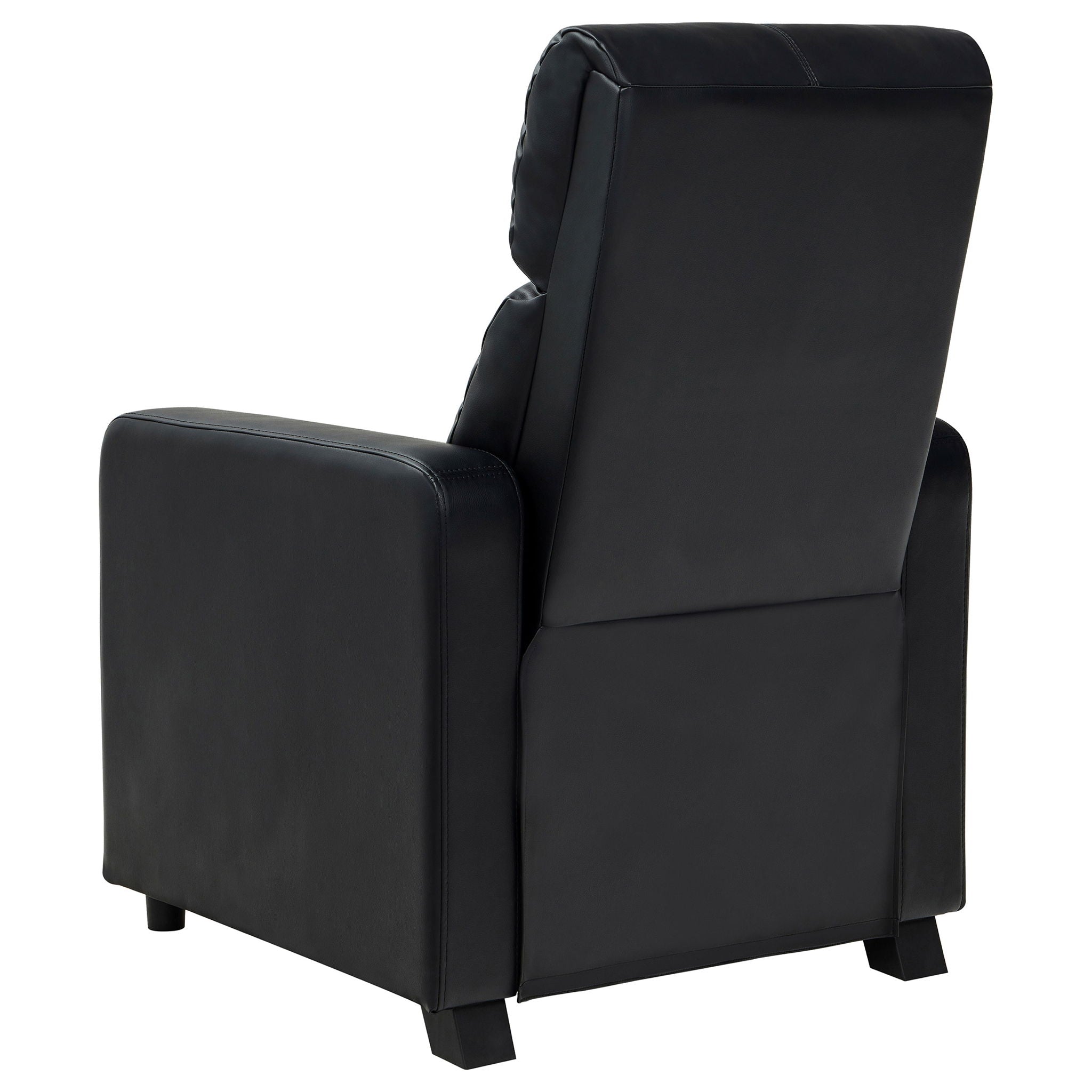 Warren - 3 Seater Home Theater With 2 Wedge Consoles Recliners - Black