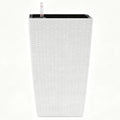 Square Large Planter With Automatic Watering System For Home And Garden (Set of 2) - White