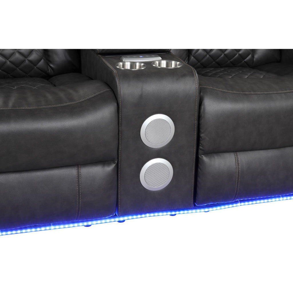 Benz - LED & Power Recliner With Adjustable Headrests And Ambient LED Lighting