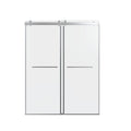 Frameless Double Sliding Shower Door - Chrome