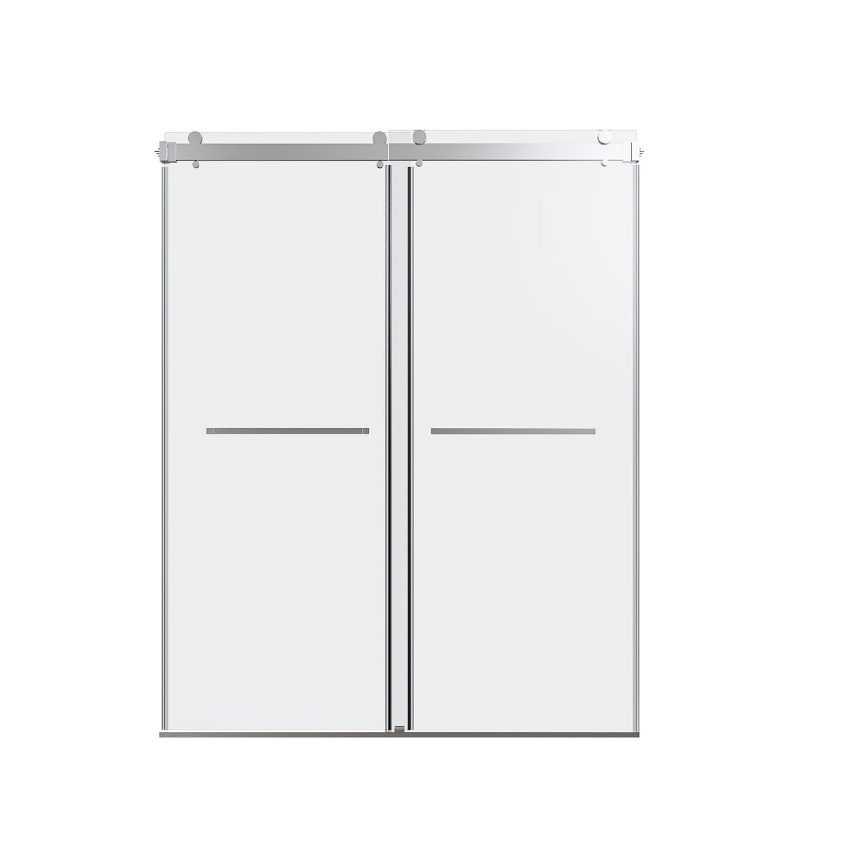 Frameless Double Sliding Shower Door - Chrome