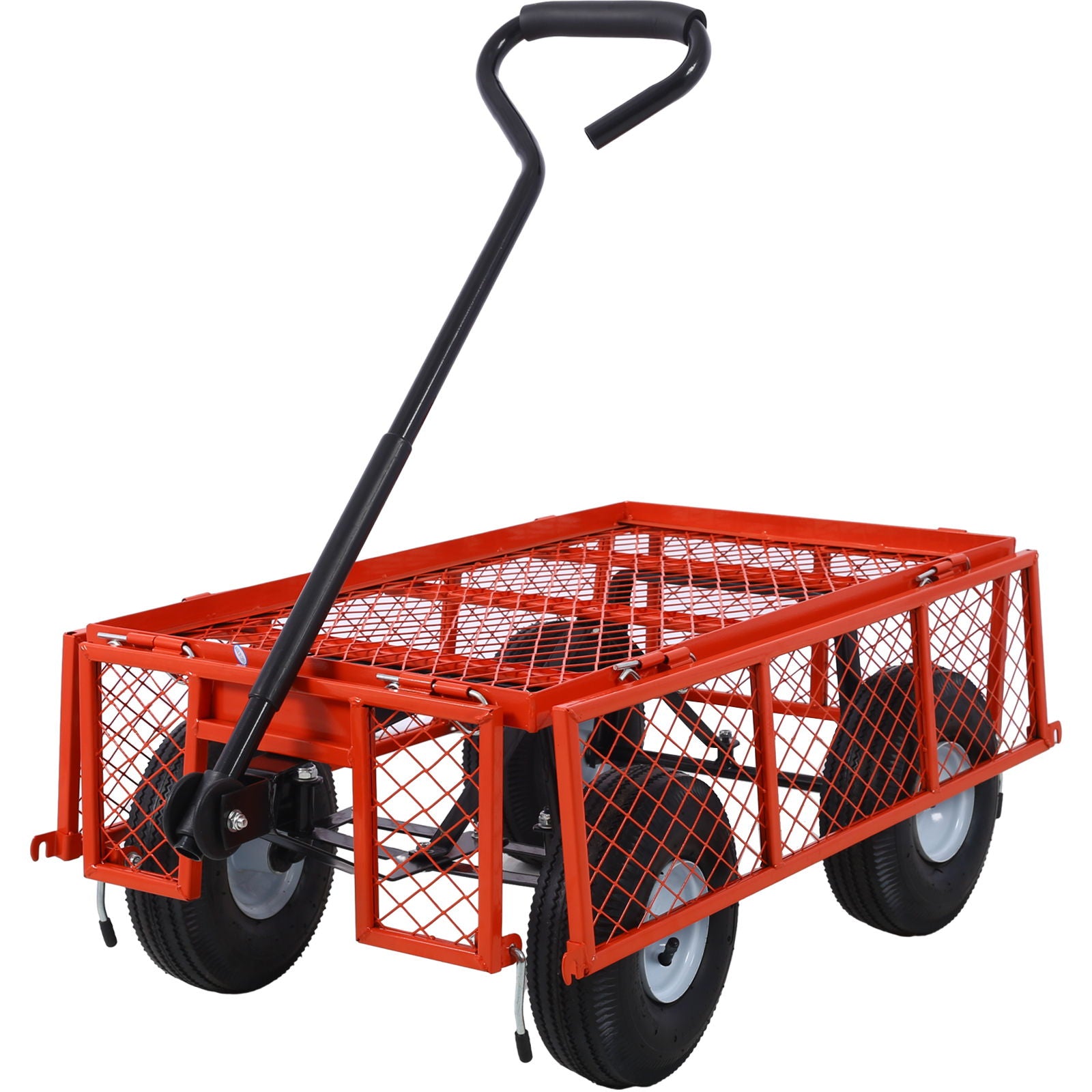 Heavy Duty Steel Garden Cart With Sides