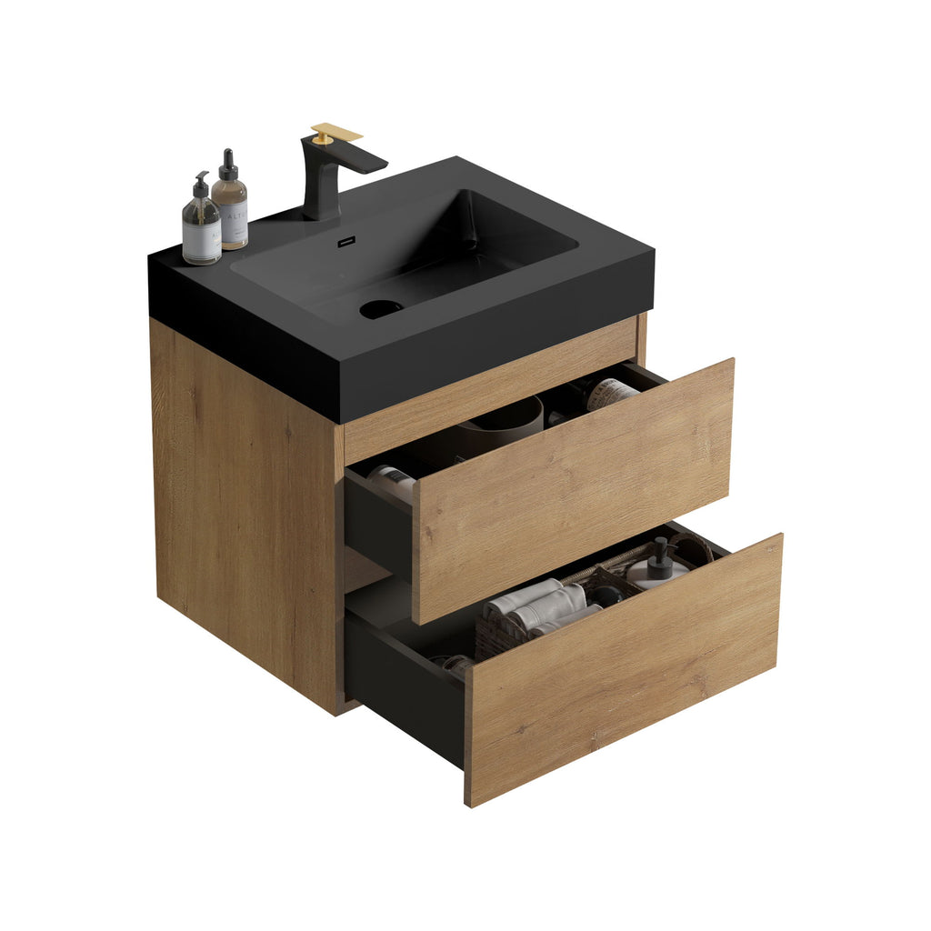 Alice - Bathroom Vanity With Sink, Large Storage, Wall Mounted